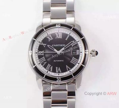 Cartier Calibre 1847 SS Black Miyota 821 AAA Replica